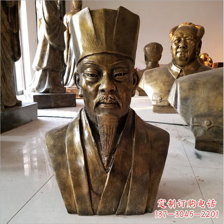 益阳玻璃钢苏轼头像雕塑