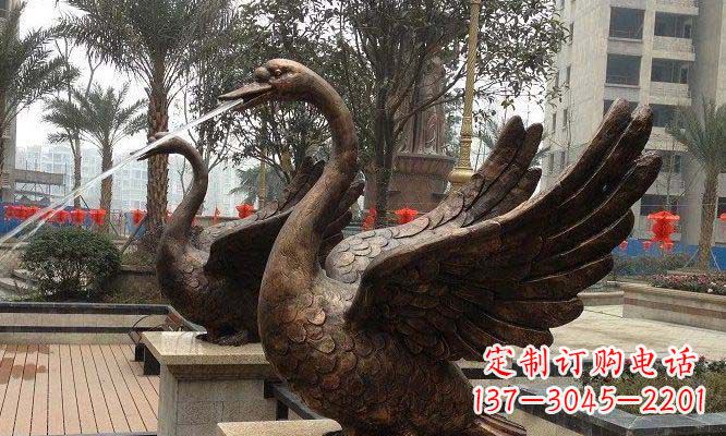 益阳天鹅雕塑美丽的视觉盛宴