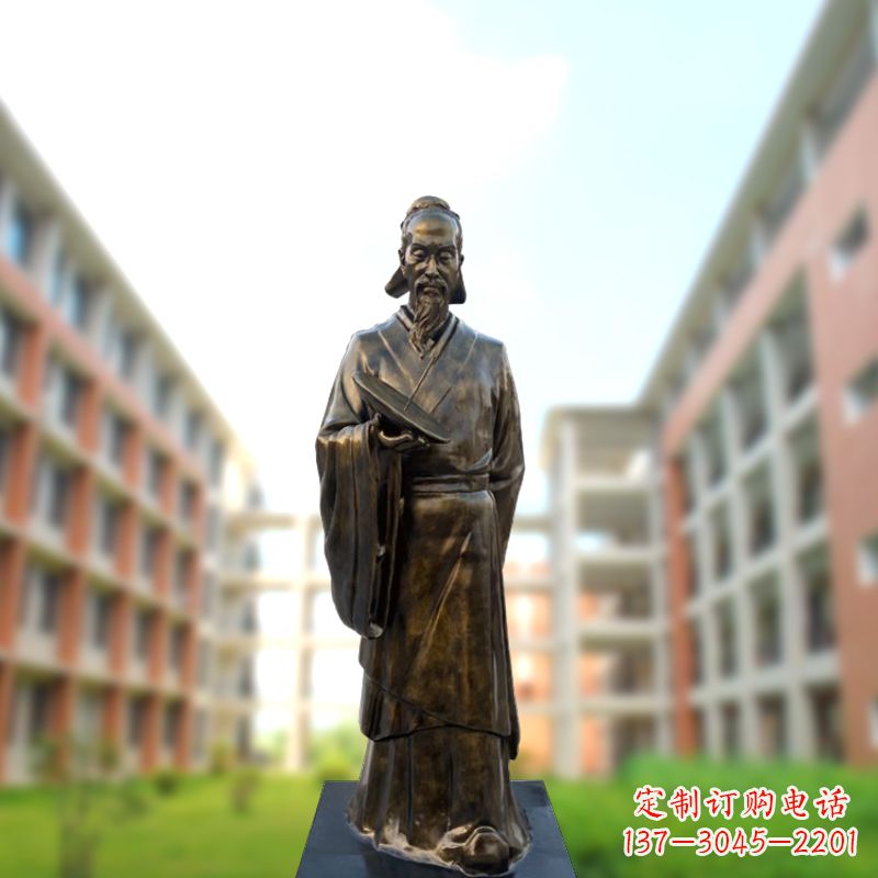 益阳祖冲之雕像——传承校园历史的象征