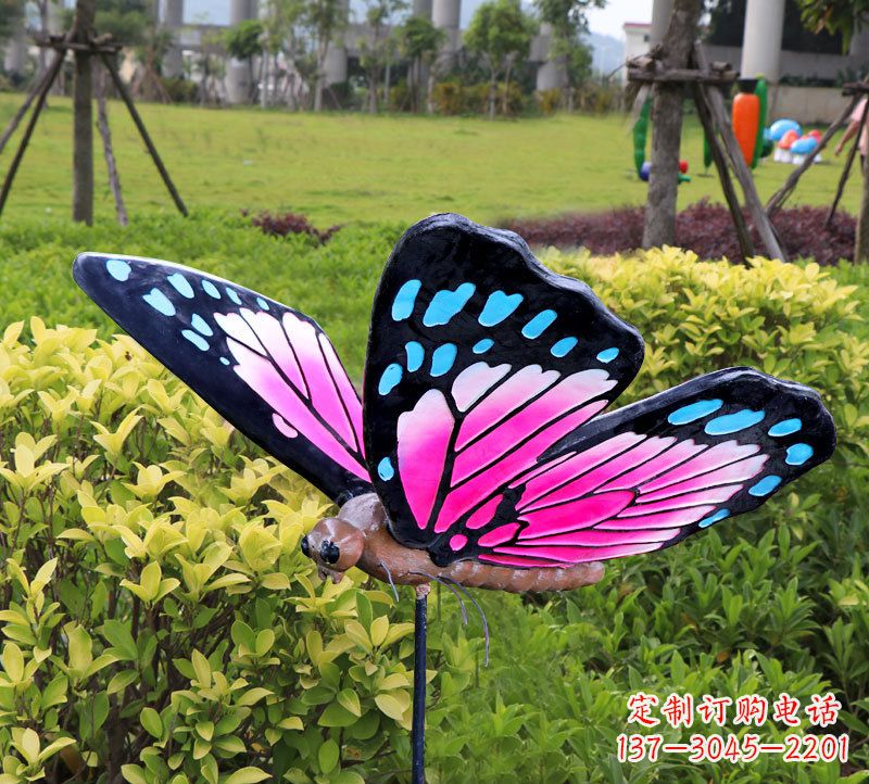 益阳玻璃钢蝴蝶雕塑