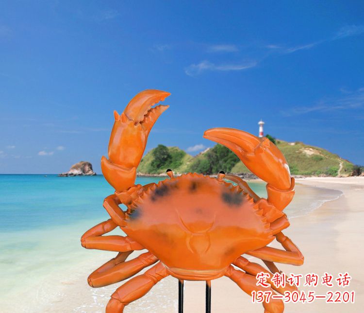 益阳玻璃钢螃蟹雕塑