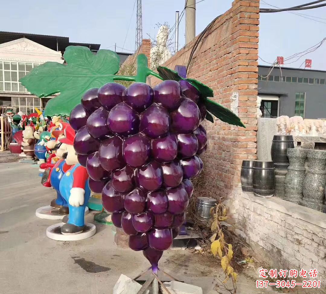 益阳仿真玻璃钢葡萄雕塑