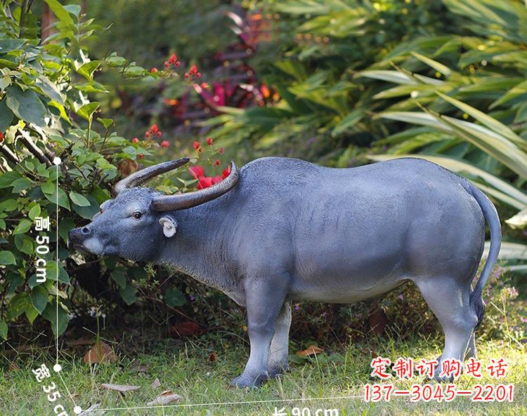 益阳玻璃钢仿真水牛雕塑