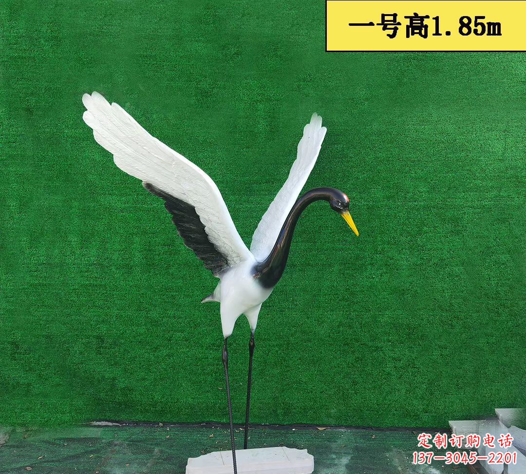 益阳仙鹤雕塑玻璃钢仿真景观动物雕塑