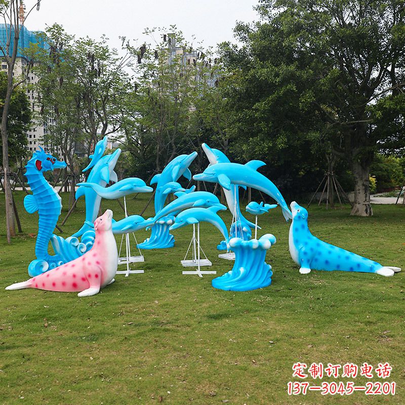 益阳玻璃钢海豚雕塑艺术的精美表现