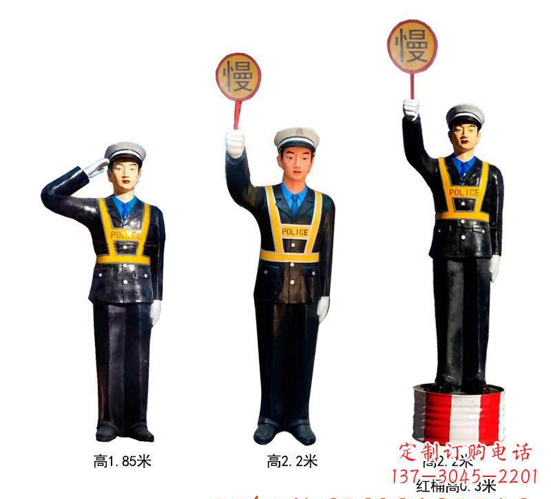 益阳玻璃钢警察雕塑象征警察的英勇