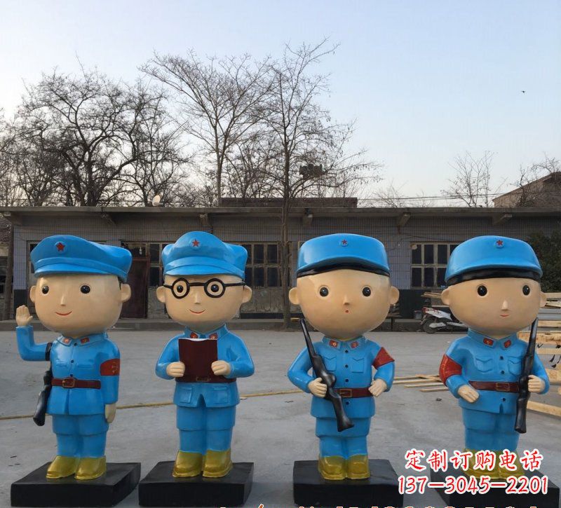 益阳玻璃钢制作的红军雕塑传承精神