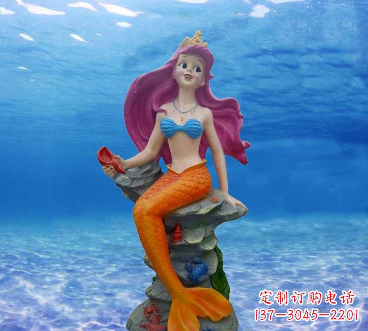 益阳玻璃钢卡通美人鱼