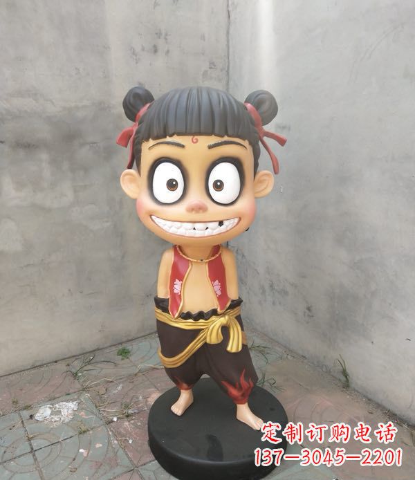 益阳玻璃钢雕刻的神话传说——哪吒