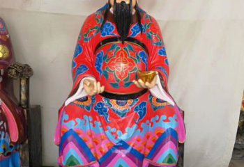 益阳玻璃钢彩绘文财神神像雕塑