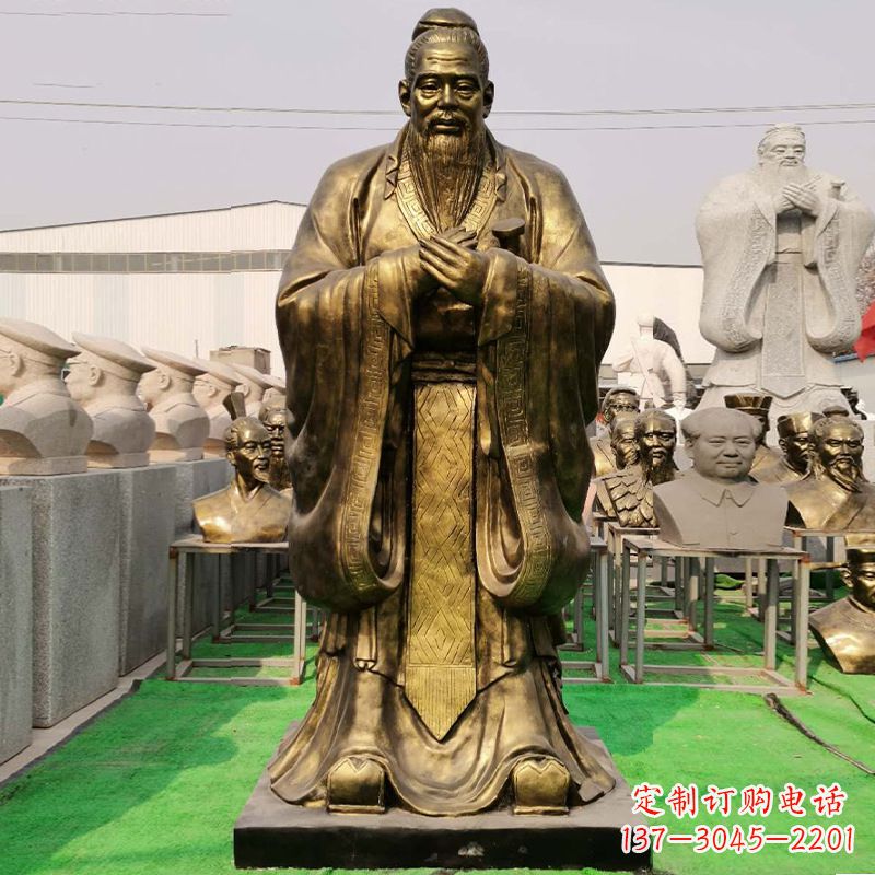 益阳玻璃钢制孔子雕塑