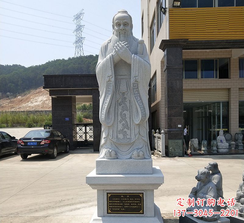 益阳玻璃钢孔子像雕塑