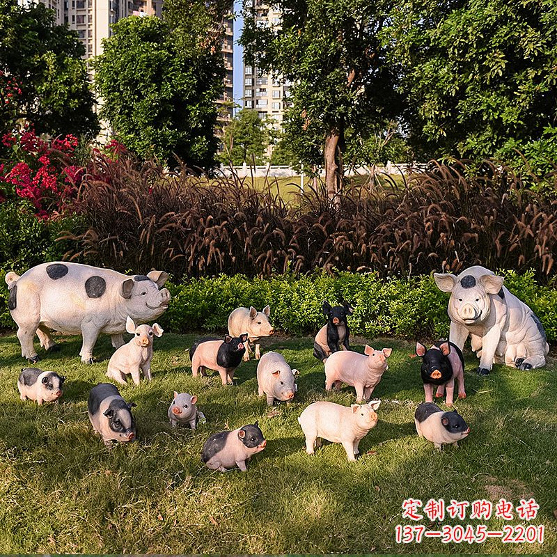 益阳玻璃钢树脂仿真动物雕塑——公园农家院精美装饰