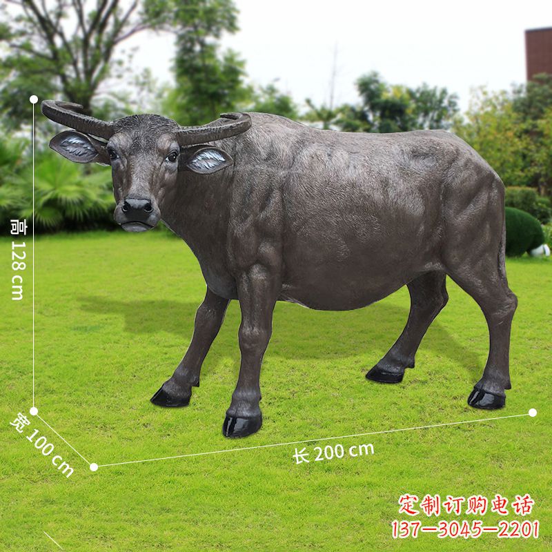益阳玻璃钢水牛雕塑
