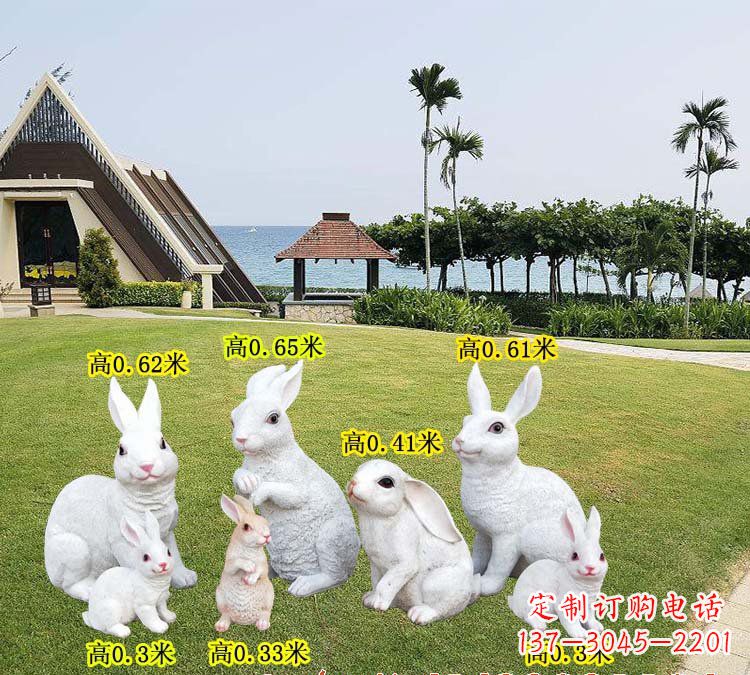 益阳玻璃钢兔子雕塑