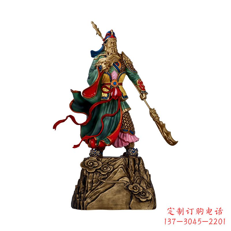 益阳玻璃钢武财神关羽雕塑