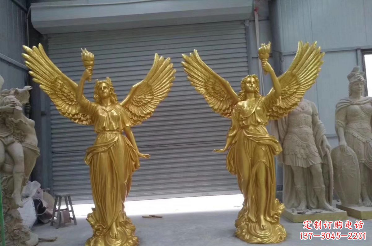 益阳玻璃钢天使西方人物雕塑之美