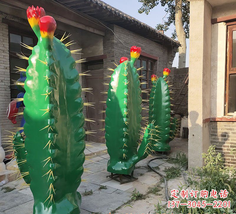益阳仙人掌雕塑玻璃钢的艺术精品