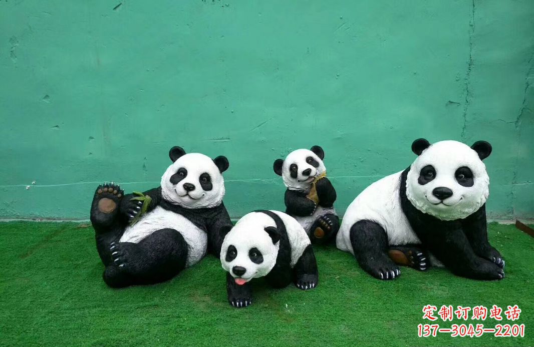 益阳玻璃钢熊猫雕塑传承中华文化