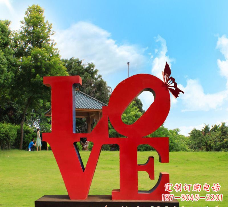 益阳不锈钢love景观雕塑222