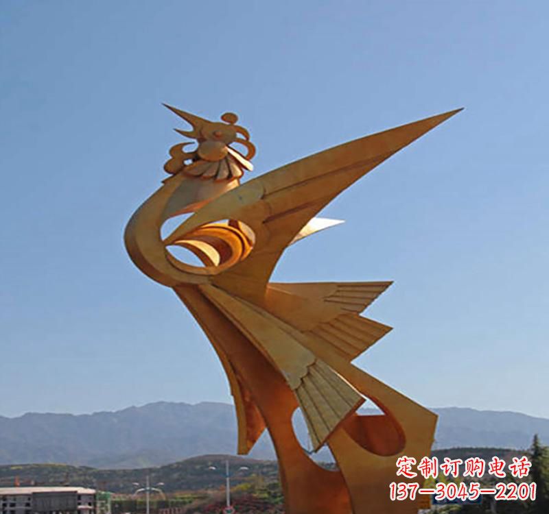 益阳不锈钢翱翔凤凰雕塑