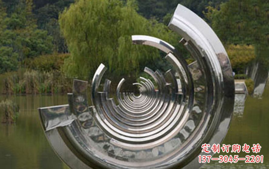 益阳不锈钢半圆字母景观雕塑