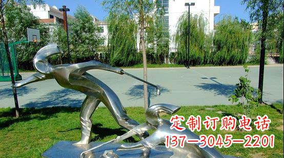 益阳不锈钢冰壶雕塑艺术与运动的完美结合
