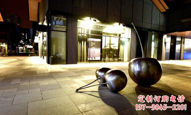 益阳不锈钢樱桃雕塑