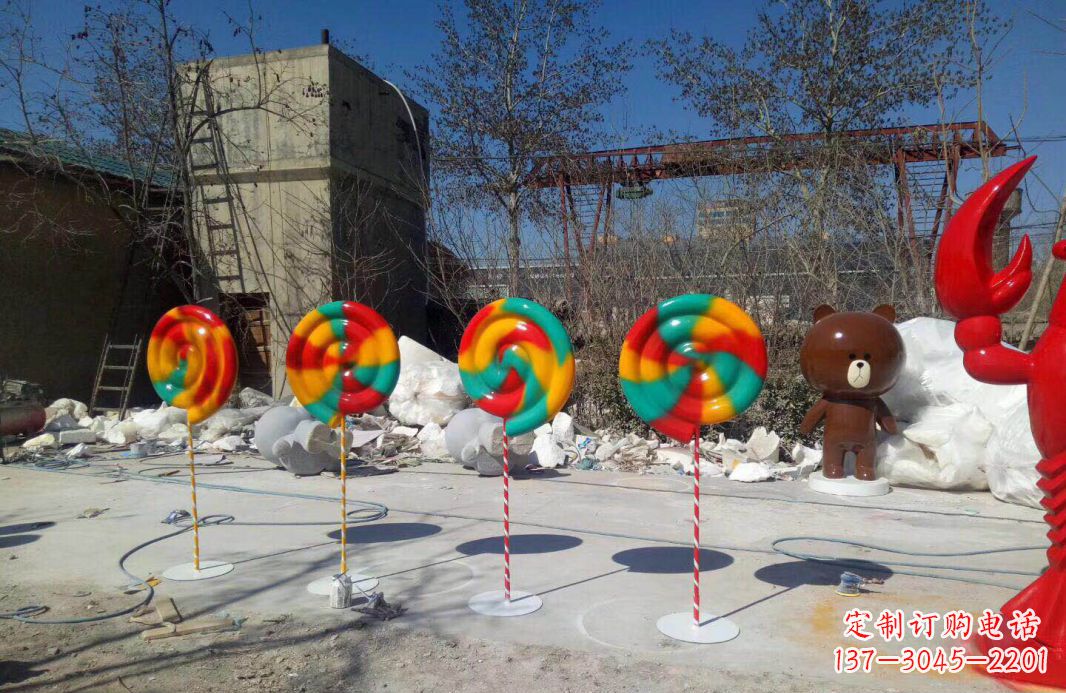 益阳不锈钢棒棒糖景观雕塑——缤纷多彩、绚丽多姿