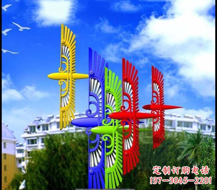 益阳不锈钢彩色老鹰雕塑——精美绝伦