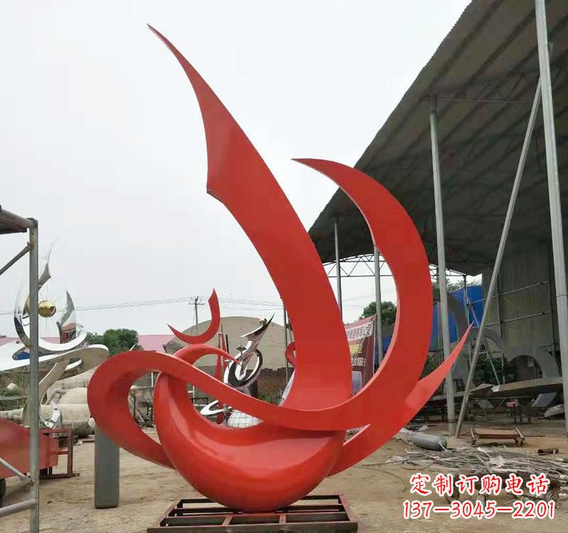 益阳不锈钢彩色凤凰雕塑传承东方美学