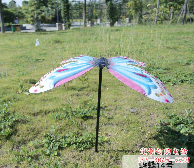 益阳不锈钢彩色蝴蝶雕塑艺术之美