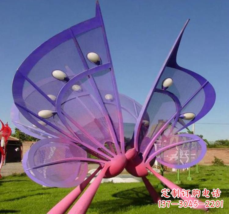 益阳不锈钢彩色蝴蝶雕塑美丽传递无限美好
