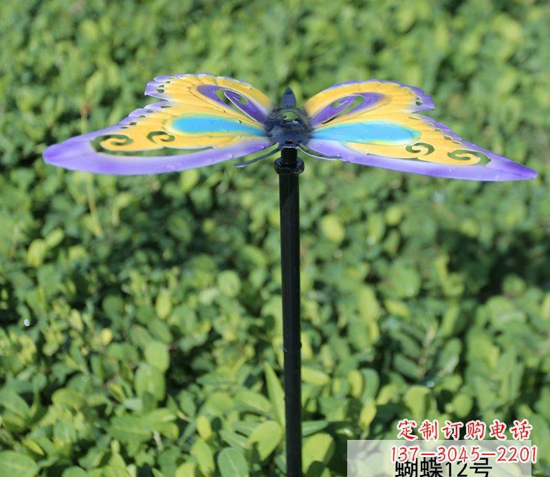 益阳不锈钢彩色园林蝴蝶雕塑
