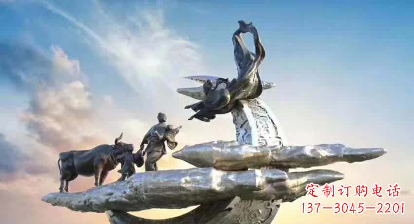 益阳不锈钢嫦娥奔月雕塑