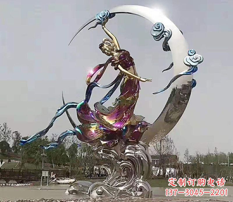 益阳不锈钢嫦娥奔月雕塑