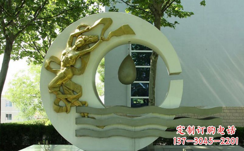 益阳不锈钢嫦娥奔月景观雕塑