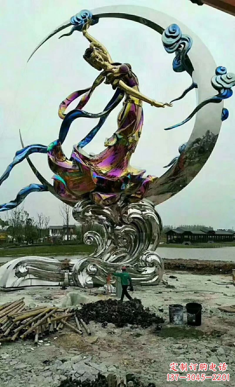 益阳不锈钢嫦娥奔月雕塑