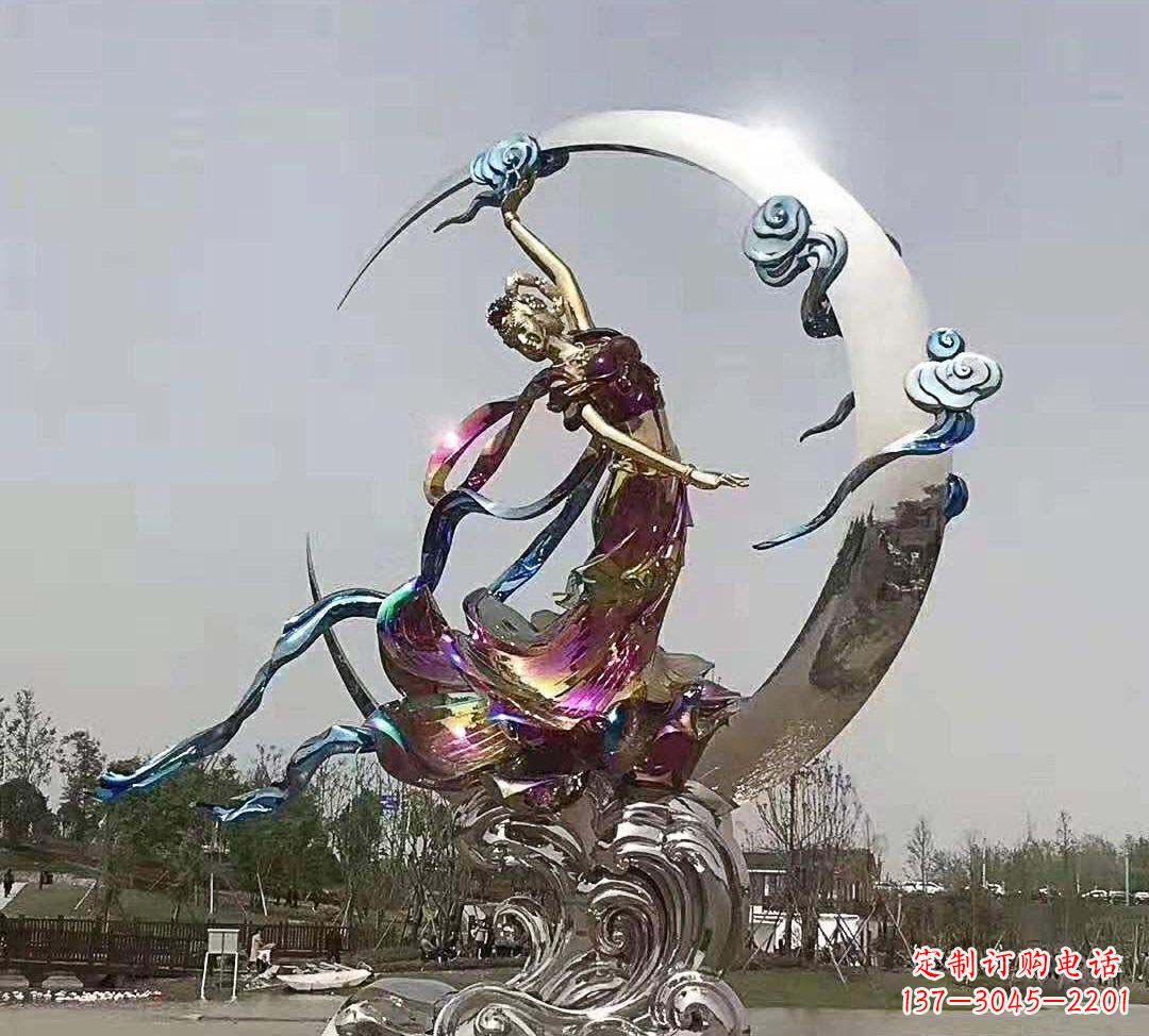 益阳不锈钢嫦娥奔月雕塑