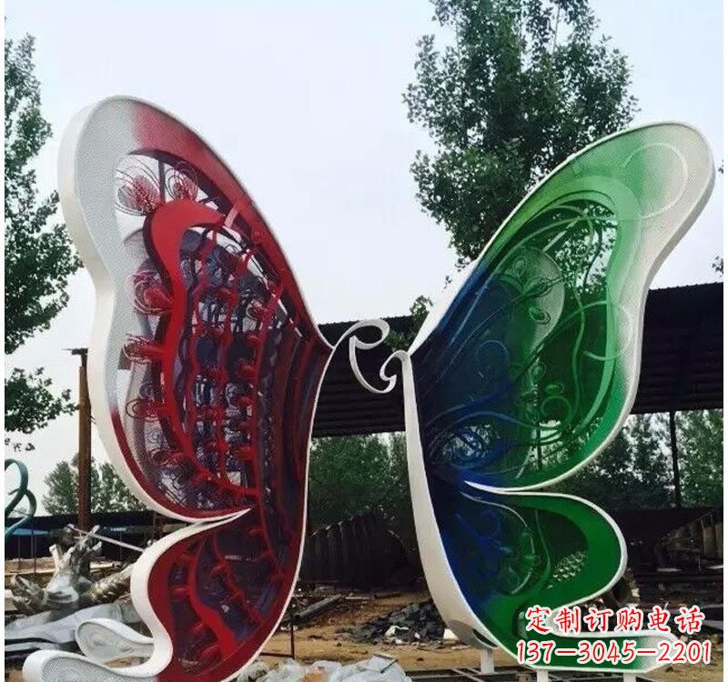 益阳不锈钢城市彩色蝴蝶雕塑