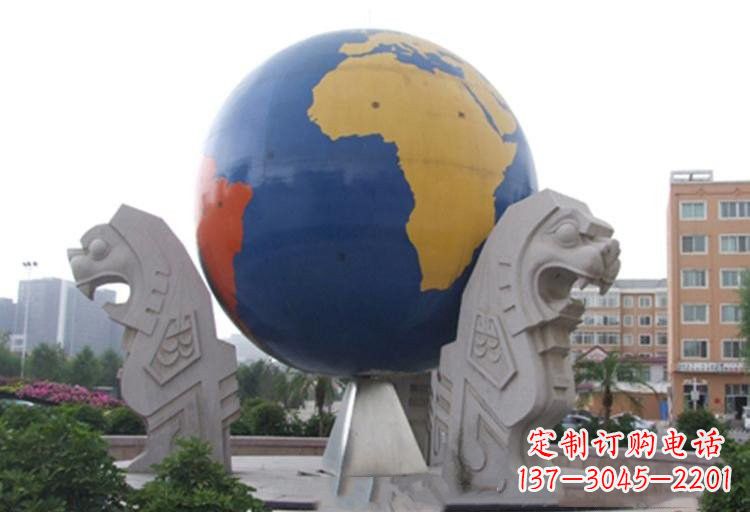 益阳不锈钢城市彩色地球雕塑让世界变得更美