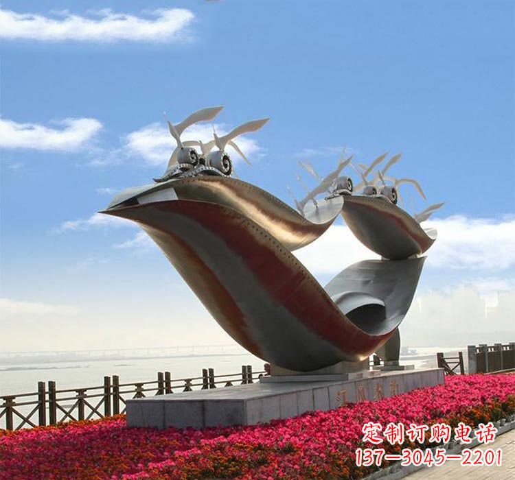 益阳海鸥雕塑——点缀不锈钢城市