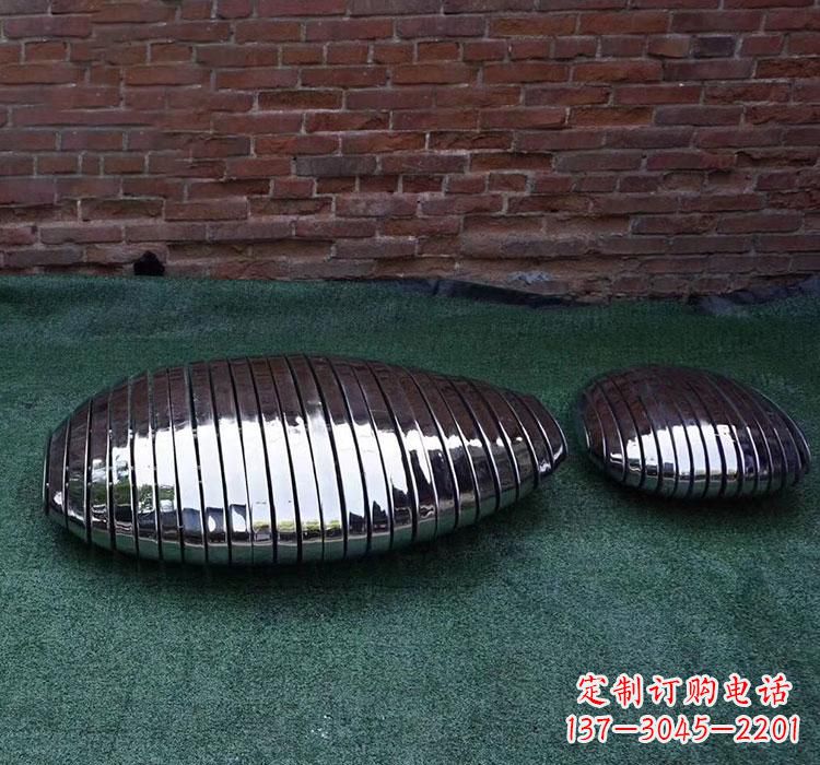 益阳不锈钢城市镜面鹅卵石雕塑