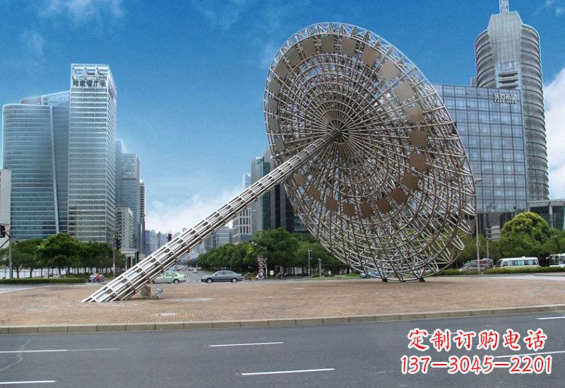 益阳不锈钢城市日晷雕塑——缔造城市新景观