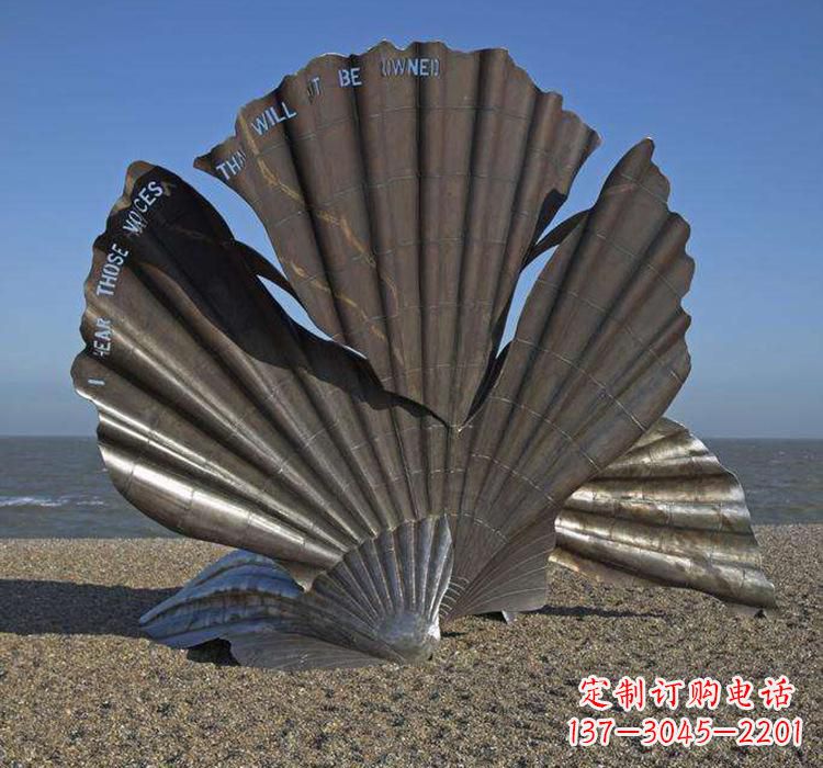 益阳不锈钢城市的扇贝雕塑——一座海洋文化的象征