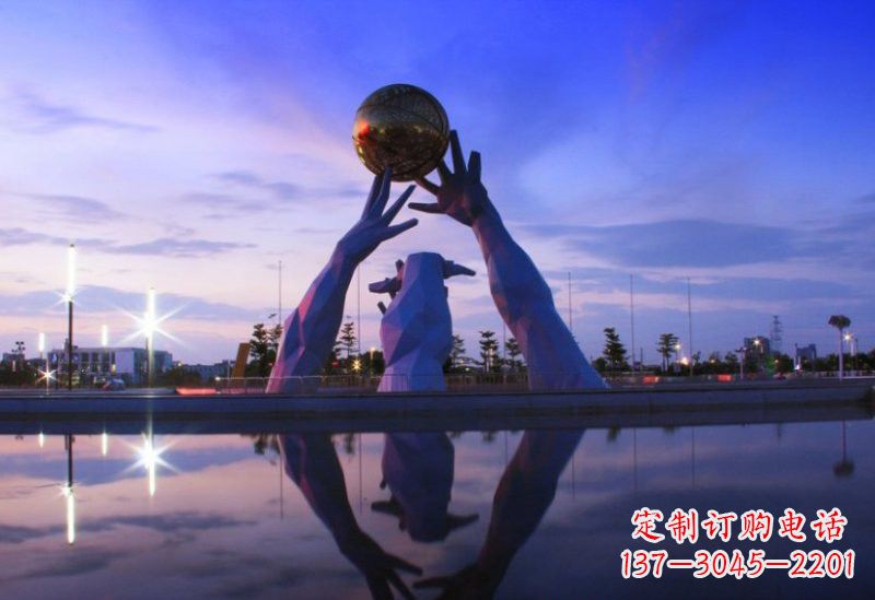 益阳不锈钢城市手托地球雕塑