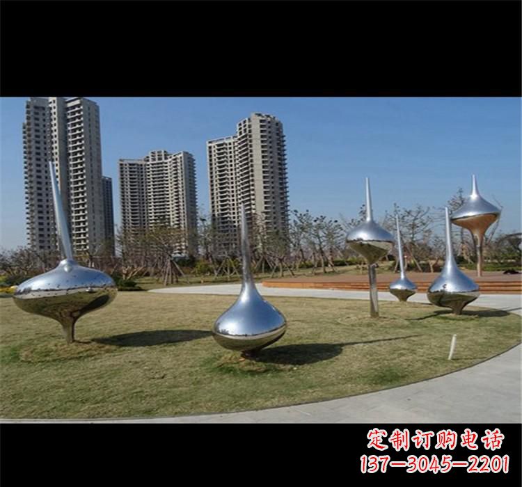 益阳不锈钢城市水滴雕塑唤醒城市的灵魂
