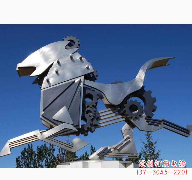益阳不锈钢齿轮飞马雕塑精致细腻的艺术品