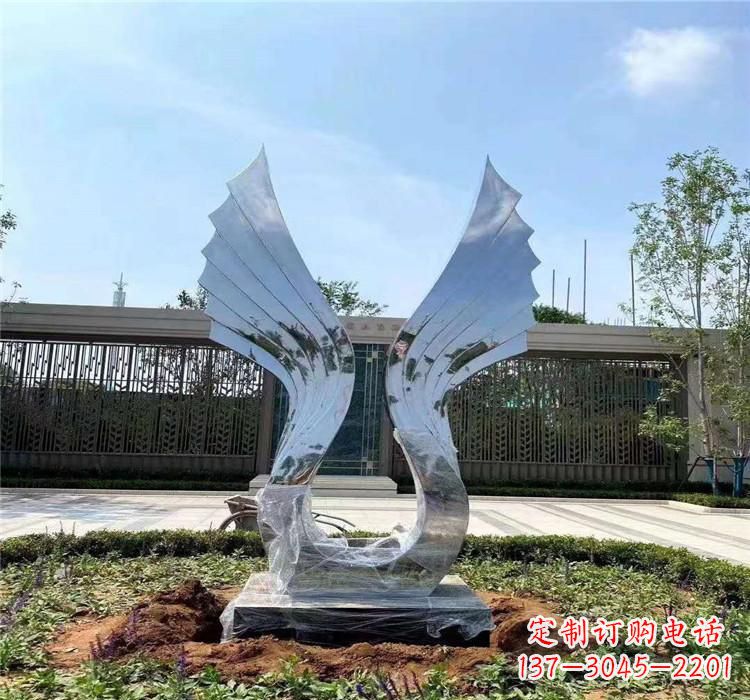 益阳不锈钢翅膀雕塑2
