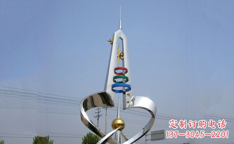 益阳不锈钢抽象避雷针雕塑